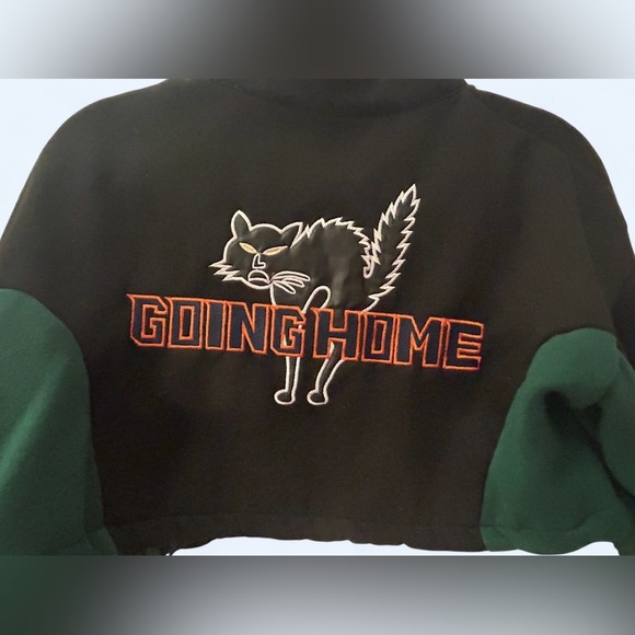 Zaful Cropped Zip Sweatshirt/Jacket with “Going Home” Cat | Size Large | NWT - Picture 5 of 5